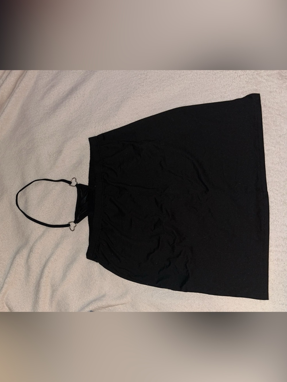 Lovers and Friends Black Mini Skirt w/ built in waistband/attached hearts behind